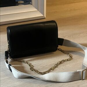 Black Zara Two-Way Crossbody, Shoulder Bag